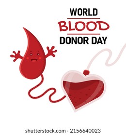 Cartel de un donante de sangre. Diseño del concepto del día de donación de sangre