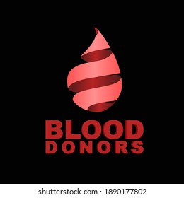 Blood Donors Logo Design Vector