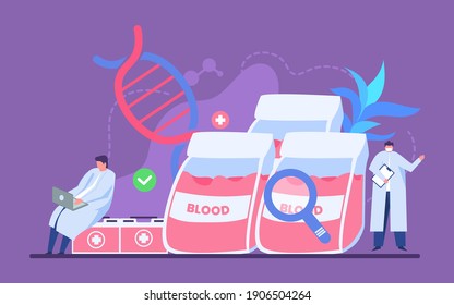 blood donors vector concept illustration