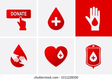 Blood Driop Icon. Blood Donate Vector