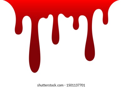 Blood Drip Drop Blood Isloated White Stock Vector (Royalty Free) 1481708927