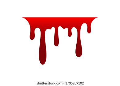 Blood Drip 3d Drop Blood Isloated Stock Vector (Royalty Free ...