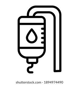 Icono de goteo sanguíneo en estilo lineal 