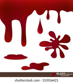 Derrame de sangre, antecedentes de sangre. Ilustración vectorial.