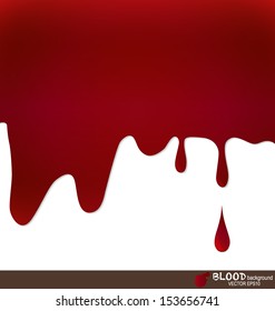 Blood dripping, blood background. Vector illustration.