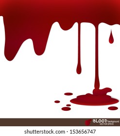 Blood dripping, blood background. Vector illustration.