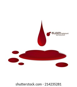 Blood Dripping, Blood Background. Vector Illustration.