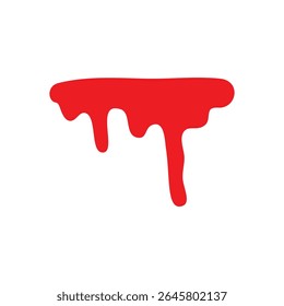 blood dripping element on white