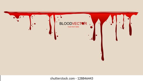 Blood Dripping, Illustration By Vector Design.