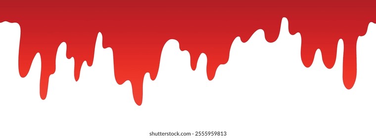 Blood drips background pattern and splatters liquid stain texture. Splashes and drops form. Flat vector illustration isolated
