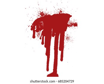 Blood drips and splatter.