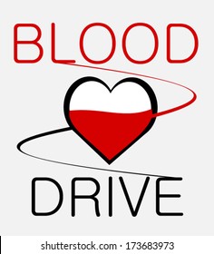 Blood Drive Graphic Design With Heart