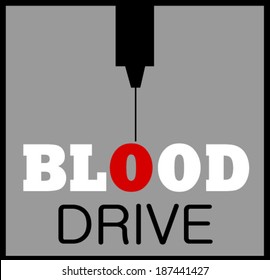 Blood Drive Graphic Design With Needle