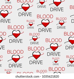 Blood Drive Seamless Pattern