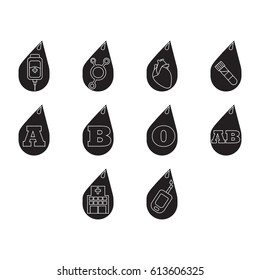 Blood Drive Vector Icon Set