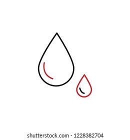blood drop 2 colored line icon. Simple colored element illustration. Nematology icon design from medicine set