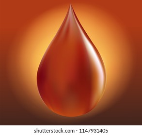 Blood drop 3d vector illustration.For medical.