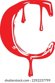 Blood Drop Alphabetic vector logo