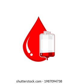 caída de sangre y diseño de vectores de bolsas de sangre, día de donación de sangre, 14 de junio