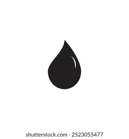 blood drop black vector, drop blood icon white background eps
