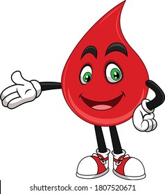 Blood drop cartoon vector art and illustration