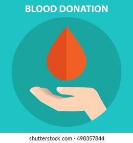 Blood drop creative illustration. Donate blood concept
