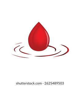  Blood drop design isolated on white background
