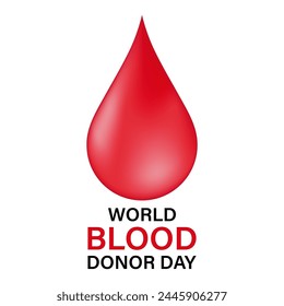 Blutstropfen. In: Blood Donation Concept. In: World Blood Donor Day. Vektorillustration. 