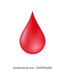 Gota de sangre. Concepto de donación de sangre. Día Mundial del Donante de Sangre. Ilustración vectorial. 