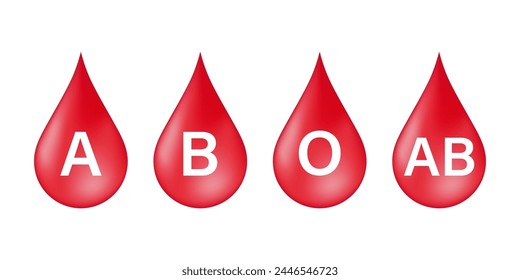 Gota de sangre. Concepto de donación de sangre. Día Mundial del Donante de Sangre. Ilustración vectorial. 