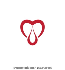 Blood drop donor vector illustration