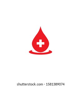 Blood drop donor vector illustration