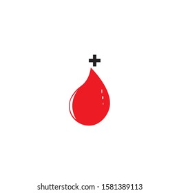 Blood drop donor vector illustration