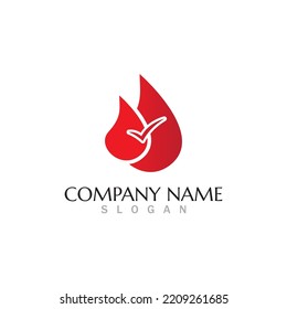 Blood drop donor vector illustration