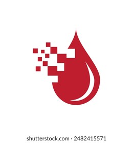 Blood drop donor vector illustration