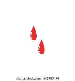 blood drop doodle icon