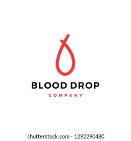 blood drop doodle logo vector icon illustration