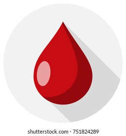 blood drop flat design icon