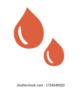 Blut fallen flache Design Vektor-Abbildung. Icon für das Gesundheitswesen und das medizinische Konzept.
