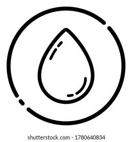 Icono De Caída De Sangre Aislado En Fondo Blanco