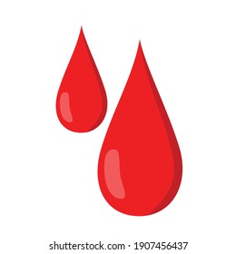 Blood Drop Flat Vector Design. Good For Medical Help Logo