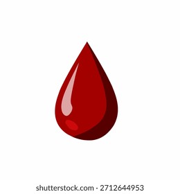 Bluttropfen im flachen Vektorstil für AIDS-Bewusstsein und medizinische Aufklärung. Ideal für visuelle Diagnosen, Präventionskampagnen, Gesundheitsmaterialien und Testgrafiken.