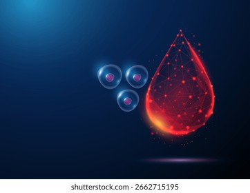 Hemorragia, células-tronco flutuantes. Colheita de células estaminais hematopoiéticas, medicina regenerativa, células estaminais derivadas do sangue, terapêutica com dadores, transplante, tratamento personalizado, armazenamento em biobancos. Vetor.