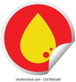 blood drop graphic vector circular peeling sticker