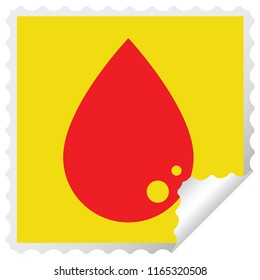 blood drop graphic vector square peeling sticker