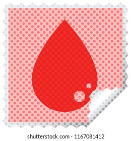 blood drop graphic vector square peeling sticker