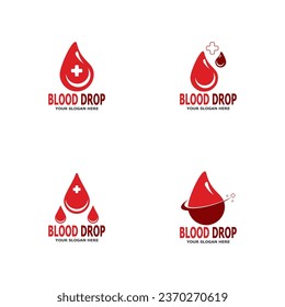 Blood drop heath logo vector template