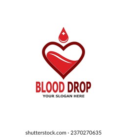 Blood drop heath logo vector template
