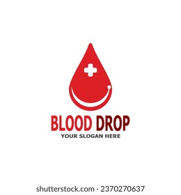 Blood drop heath logo vector template