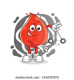 blood drop hypnotizing cartoon. cartoon mascot vector